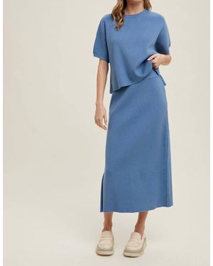 Wishlist Vienna Knit Top - Blue