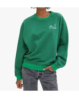 Clare V. Crew Oversized Sweatshirt - Green