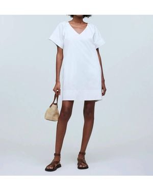 Madewell V-Neck Mini Shirtdress - White