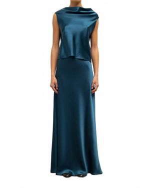 Leset Barb Bias Skirt - Blue