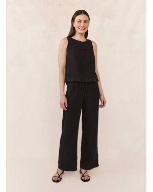 Bella Dahl Beach Pant With Lattice Stripe - Natural