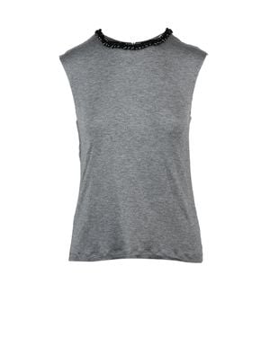 Douuod Viscose-Blend Stretch Tank Top - Gray
