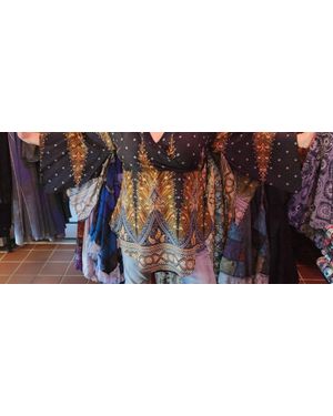 GIPSY ROSE Plumage Parade Angelic Flare Sleeve Blouse - Black