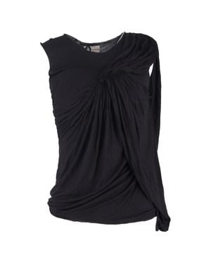 Lanvin Draped Scoop Neck Tank Top - Black