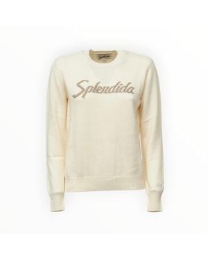 MC2 Saint Barth New Queen Splendida Rhinestone Sweater - White