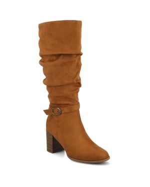 Journee Collection Apos;S Fernanda Knee High Boot - Brown