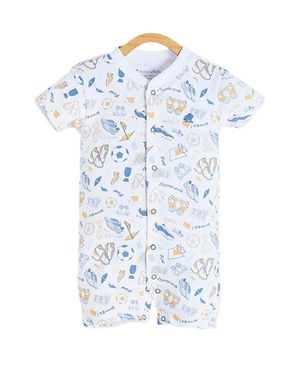 Babycottons Inter Short Romper - Blue