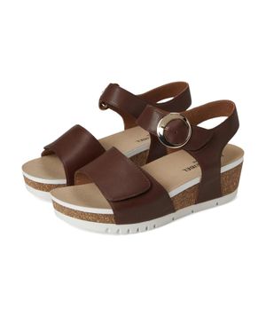 Josef Seibel Quinn 16 Sandals Cognac Leather Platform Zogg3313 - Brown