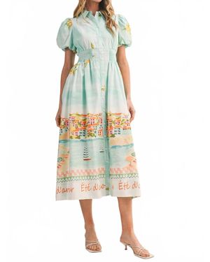 ..,merci Vista Belle Midi Dress - Blue