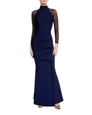 Chiara Boni Maylys Illusion Evening Gown - Blue