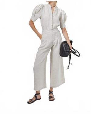 Lanhtropy Culotte Linen Pants - White