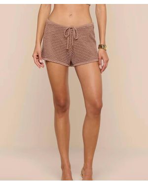 L'Agence Solan Pointelle Knit Short - Pink