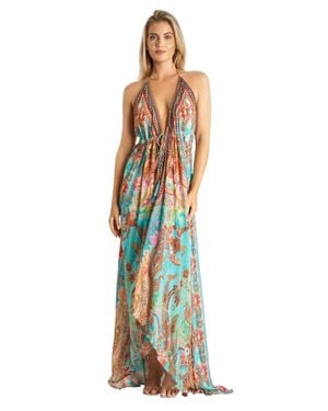 La Moda Clothing Cassini Halter Maxi Dress - Multicolor