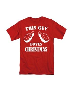 Gildan This Guy Loves Christmas Adult T-Shirt - Red