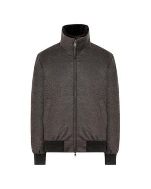 DUNO Marl Virgin Wool-Blend Down Bomber Jacket - Gray