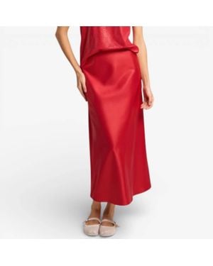 If She Loves Aniston Slip Skirt - Red