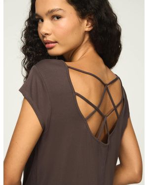 Lucky Brand Sandwash Strappy Tee - Gray