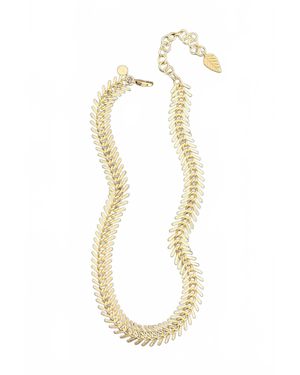 David Aubrey Jewelry Chain Fish Bone Necklace - Metallic