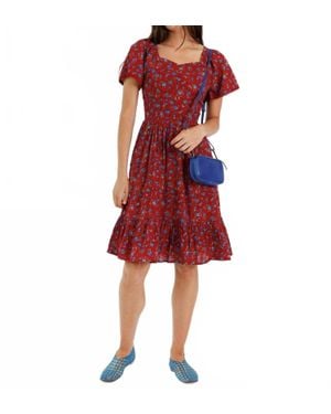 DOWNEAST Serena Midi Dress - Red