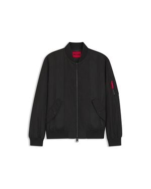 HUGO Water-Repellent Bomber Jacket - Black