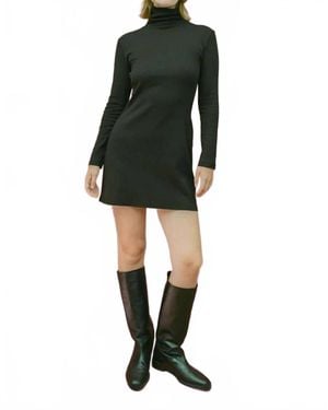 Gil Rodriguez Bellevue Turtleneck Long Sleeve Mini Dress - Black