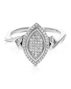 Vir Jewels 1/5 Cttw Round Cut Lab Grown Diamond Engagement Ring For .925 Sterling Prong Set - Gray