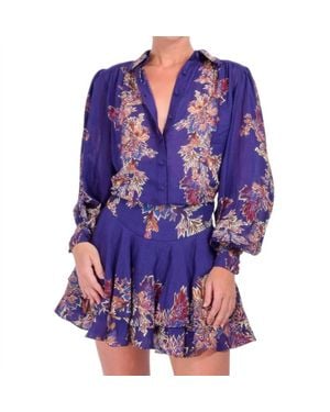 Hemant & Nandita Leela Boho Mini Skirt - Purple