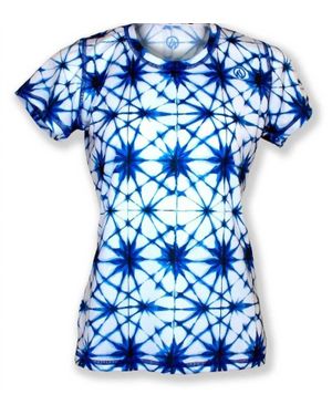 INKnBURN Shibori Tech Shirt - Blue