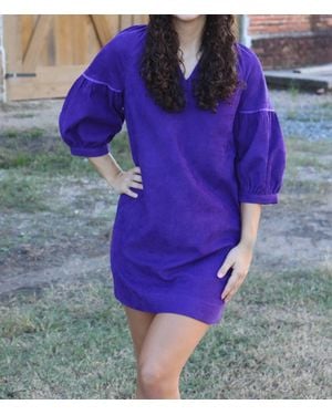 J joy Hannah Corduroy Dress - Blue