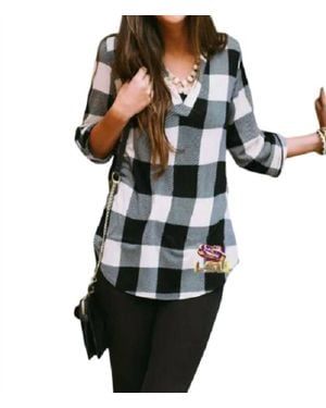 Gameday Couture Lsu Plaid Tunic - Multicolor