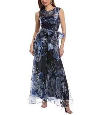 Eliza J Organza Wide Leg Jumpsuit - Blue