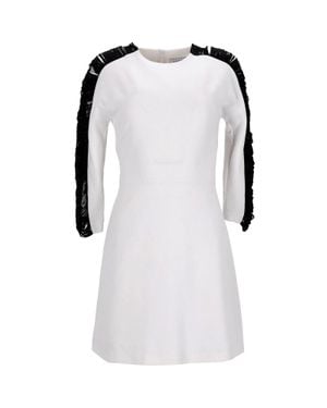 Sandro Sandro Side Sleeve Fringe Dress - White
