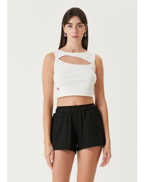 Pcfg Free Heaven Rib Crop Tank Top - White