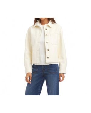 Karen Kane Faux Leather Cropped Jacket - Blue