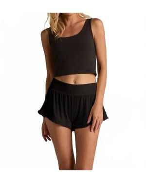 Faceplant Dreams Ruffle Shorts - Black