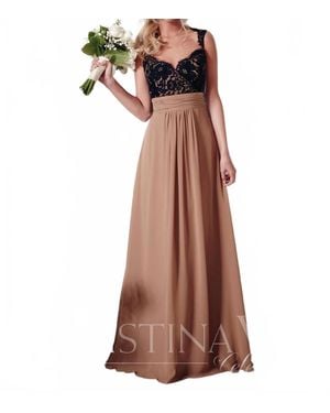 Christina Wu A-Line Bridesmaid Dress - Brown