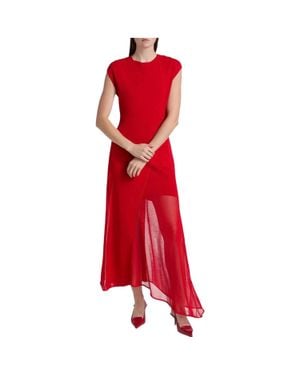Jason Wu Asymmetrical Seamed Maxi Dress - Red