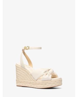 Michael Kors Outlet Elena Wedge Sandal - Natural