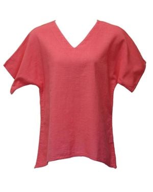 Jess & Jane California Cotton Brisa Top - Red