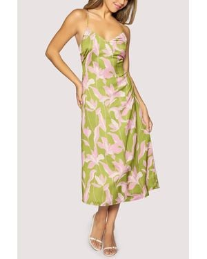 Lost + Wander Flora Alcazar Printed Midi Dress - Yellow