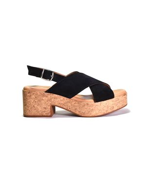 Cordani Malin Criss-Cross Sling-Back Sandal - Black