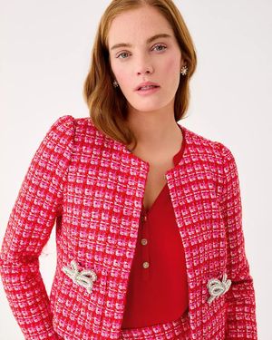 Lilly Pulitzer Kimia Boucle Jacket - Red