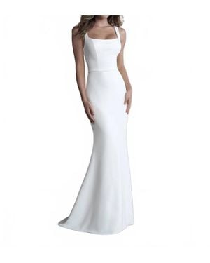 Allure Bridals Squareneck Wedding Gown - White
