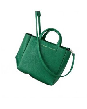 Ampersand As Apostrophe Micro Tote Leather Bag - Green
