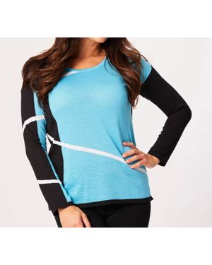French Kyss Abstract Geo Sweater - Blue