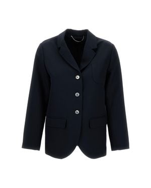 True Royal Tailored Jacket With Notched Lapel - Blue