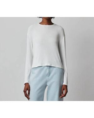 ATM Modal Rib Long Sleeve Boxy Tee - Gray