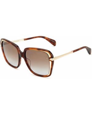 Rag & Bone Rnb1059/G/S 086 Squared Sunglasses - Black