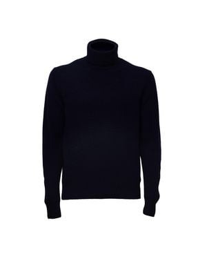 Zanone Slim Fit Long Sleeve Turtleneck - Blue