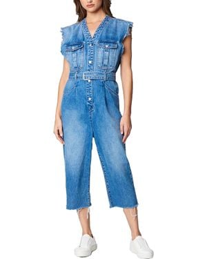 Blank NYC Sleeveless Denim Jumpsuit - Blue
